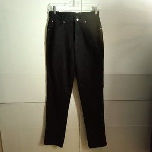 Vintage Y2K Burberry Brushed Cotton  Highrise Straight Black Jeans sz 40 sz 12